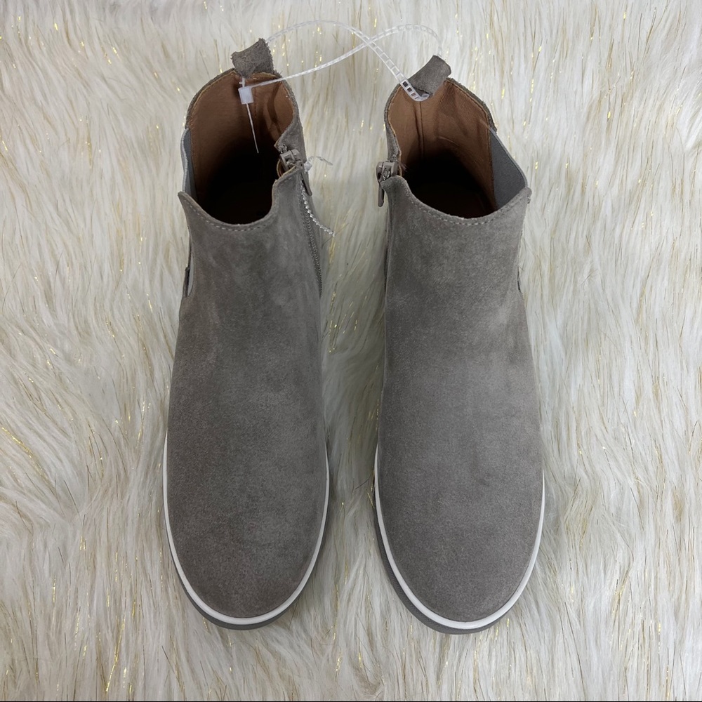 Steve Madden Suede Booties Grey BKyllee Zipper Comfy